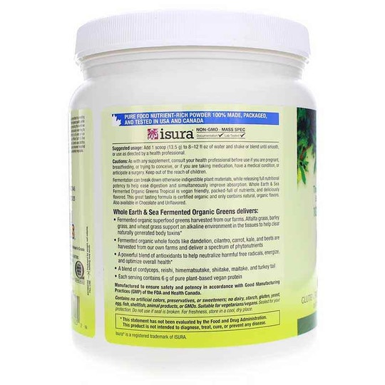 Whole Earth & Sea Fermented Greens Tropical, NF